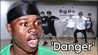 LOOK AT THEIR FOOTWORK!! | BTS (방탄소년단) 'Danger' dance practice REACTION