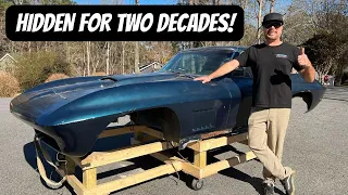 I RESCUED A 1963 SPLIT WINDOW CORVETTE HIDDEN IN A BASEMENT FOR 20 YEARS!