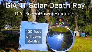 Solar Death Ray 10,000 suns 48" DIY Giant Archimedes Parabolic Mirror Reflector