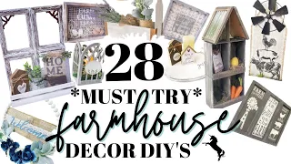 28 MUST TRY FARMHOUSE DECOR DIYS | FARMHOUSE DIY MEGA VIDEO | HIGH-END FARMHOUSE DIYS | FARMHOUSE