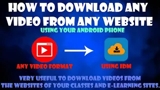 How to download any video from any website | VTECH BRO