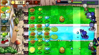 plants vs  zombiez  shoots peas in theree lanes BİTKİLER ZOMBİLERE KARŞI