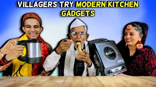 Villagers Try Induction Cooking & Electric Kettle ! Tribal People Try  Modern Kitchen Gadgets