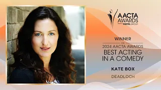 Kate Box (Deadloch) wins the AACTA Award for Best Acting in a Comedy