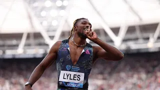 Noah Lyles’ 200M record breaking performance in London! #track #noahlyles