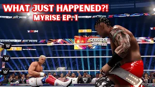 I JUST WON THE UNIVERSAL CHAMPIONSHIP!!! - WWE 2K24 MyRise Ep. 1