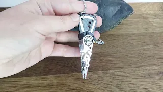 Cyberpunk necklace. OOAK futuristic necklace for men. Computer science gift