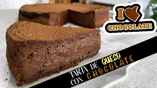 LA MEJOR TARTA DE QUESO CON CHOCOLATE 🧀🍫| Una locura de tarta!!!