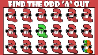 HOW GOOD ARE YOUR EYES #523 | Find The Odd "A" Out | Spot The Difference Alphabet Lore Character