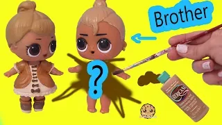 LOL Surprise Boy Peanut Butter & Jelly Brother Doll DIY Craft Makeover Painting Video