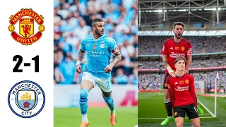 Manchester United vs Manchester City 2-1 | Extended Highlights & All Goals 2024 | FINAL FA CUP 2024