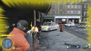 Watch Dogs Legion Aiden Pearce Metropolitan Police Shootout + Epic 5 Star Wanted Level Escape