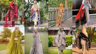 New 2024 Unique hijabi girl suits design for girls ideas wedding etc💖 Latest hijabi girl outfitideas