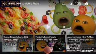 Adam reacts to annoying orange how 2 make a pizza