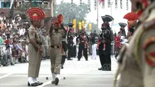 Wagah Border face off at Flag down ceremony!