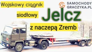 Polski wojskowy ciągnik siodłowy Jelcz z naczepą Zremb #jelcz