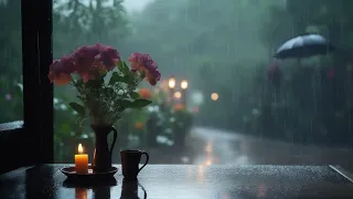 Enjoying the rain alone, just like this peaceful moment.| Soft Rain for Sleep, Study and Relaxation