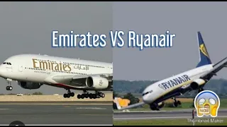 Ryanair vs. Emirates landing