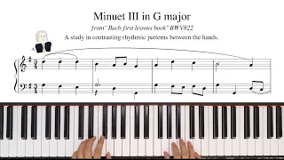 No.6 Minuet in G major from first lessons in Bach BWV822 小步舞曲