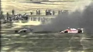 F1 1979 Argentina Start Crash