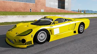 BeamNG.drive - Saleen S7R 2000 - Car Show Test Drive Crash . 4K 60fps.