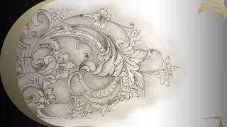 WOOD CARVING SCHOOL ONLINE online | French Rococo Panel [WOODCARVING PATTERNS] Drawings