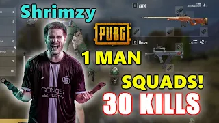 Soniqs Shrimzy - 30 KILLS (3K DAMAGE) - 1 MAN SQUADS! - GROZA + AWM - PUBG