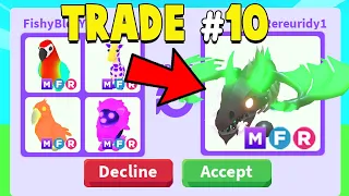 Trading for MEGA SHADOW DRAGON in 10 TRADES!