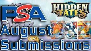 August PSA Submission Part 1 Hidden Fates off to be Graded! Loads of Charizards! and Piplups too?