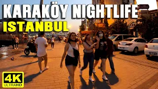 ISTANBUL  KARAKÖY NIGHTLIFE  WALKING TOUR | 4K UHD 60FPS