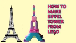 how to make eiffel tower from lego | eiffel tower miniature | cara membuat menara eiffel dari lego