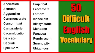 50 Most Difficult and Advanced Vocabulary in English | C2 Level English