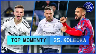 WSZYSTKIE GOLE 25. KOLEJKI | TOP MOMENTY | SKRÓTY | Ekstraklasa | Podolski, Ivi, Szmyt | 2022/23