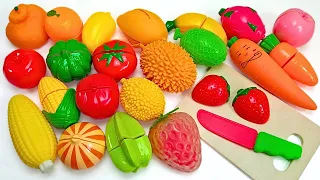 Colorful Fruits and Vegetables ASMR | Cutting Strawberry, Satisfying Video Plastic vs Squishy