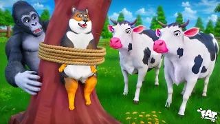 Crazy Cow's Epic Food Heist Adventure with Dog and Gorilla! | Funny Animals Comedy 2024