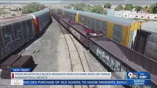 Mexican officials block migrants from hitching rides on trains