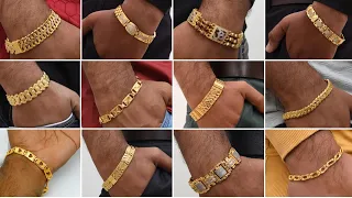 Latest 22k gold bracelet designs for Men ||Light weight bracelet design