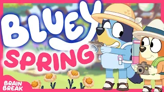 🌺BLUEY’s SPRING GAME🌺Brain Break for kids | this or that 🌼 Danny Go Noodle & just dance