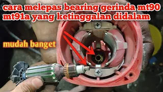 HERE'S HOW TO REMOVE BEARINGS STICKED INSIDE ||| grinder maktec mt90 / mt91a