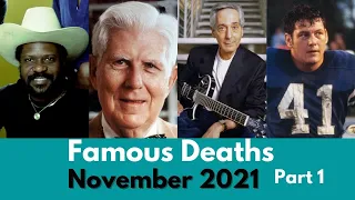 Who Died: November 2021 | Celebrities Who Died in 2021 Part 1