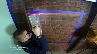 PLC Laser Cleaning Fire Damaged Brick Work