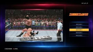 WWE 2K23 FULL MATCH SUMMERSLAM 88 ANDRE THE GIANT VS BROCK LESNAR VS ROMAN REIGNS EXTREME RULES