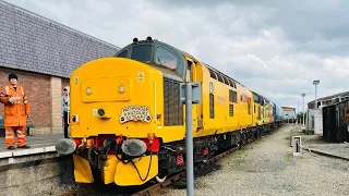 Network Rail Class 97 & Colas 37 shunting Pathfinder Railtour at Pwllheli 21/4/23