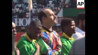 ZIMBABWE: BRUCE GROBBELAAR PLAYS FOR NATIONAL TEAM