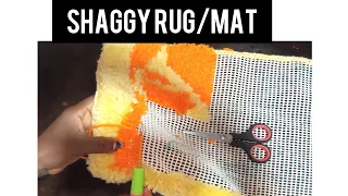 HOW TO MAKE SHAGGY RUG FAST EASY SIMPLEST TECHNIQUE-BEST TUTORIAL DIY