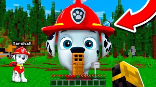 ENCONTRÉ LA CASA DE MARSHALL PAW PATROL EN MINECRAFT 😱