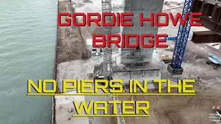 Gordie Howe International Bridge Construction Update 4/3/2024 | No Piers In The Water