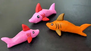 Shark Clay Modelling For Kids | Shark  Clay Toys Making | How To Make Shark Clay Sea Animal