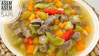 RESEP ASEM ASEM DAGING SAPI SUPER SEGAR DAN ENAK YANG BIKIN KALIAN KALAP MAKAN ‼️