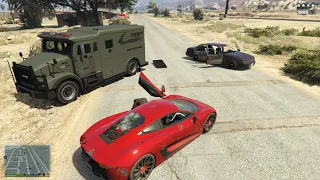 GTA V Michael's Sandy Shores Rampage + Epic Five Star Escaped(VE:DGA 4.3.3)